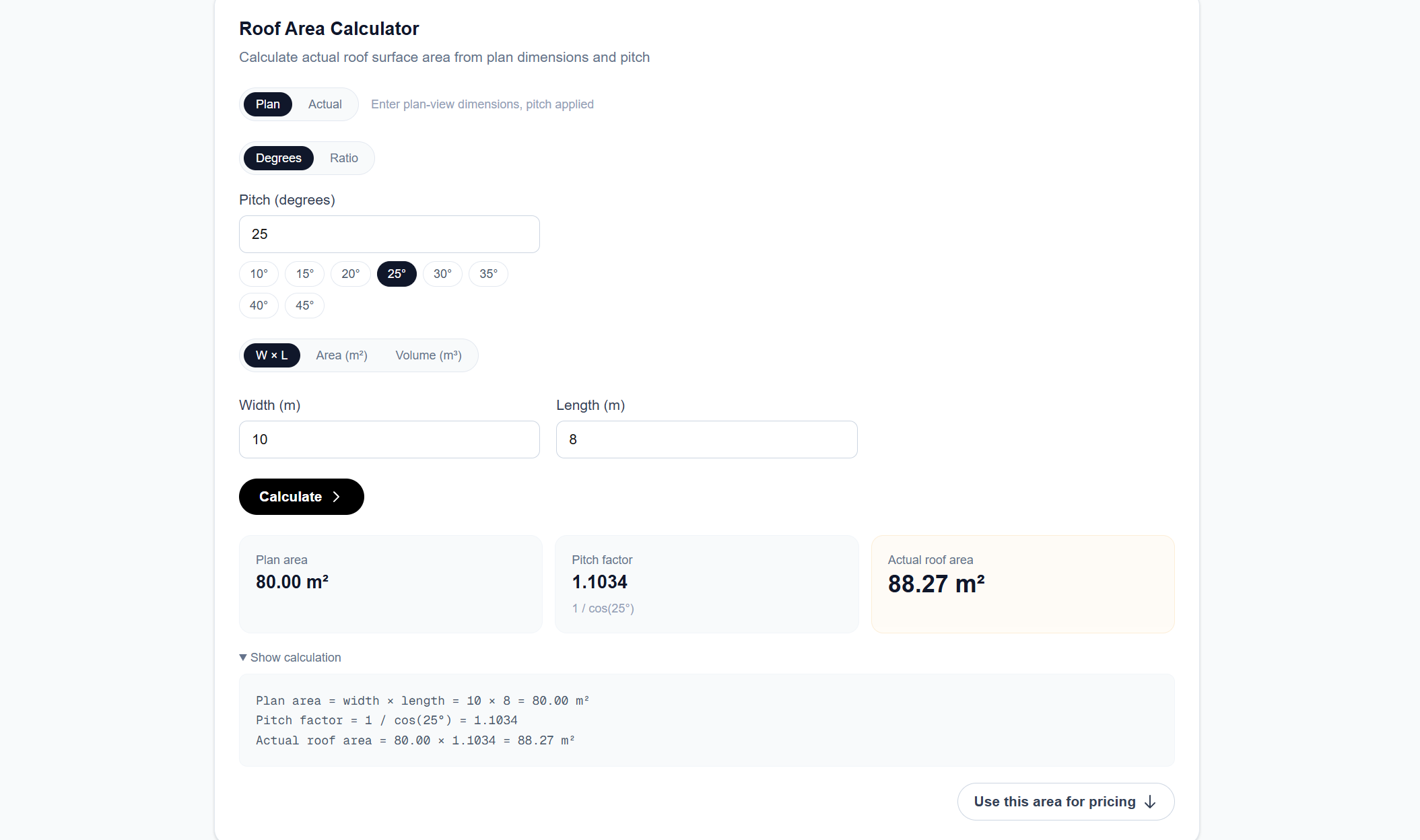 Free construction calculators