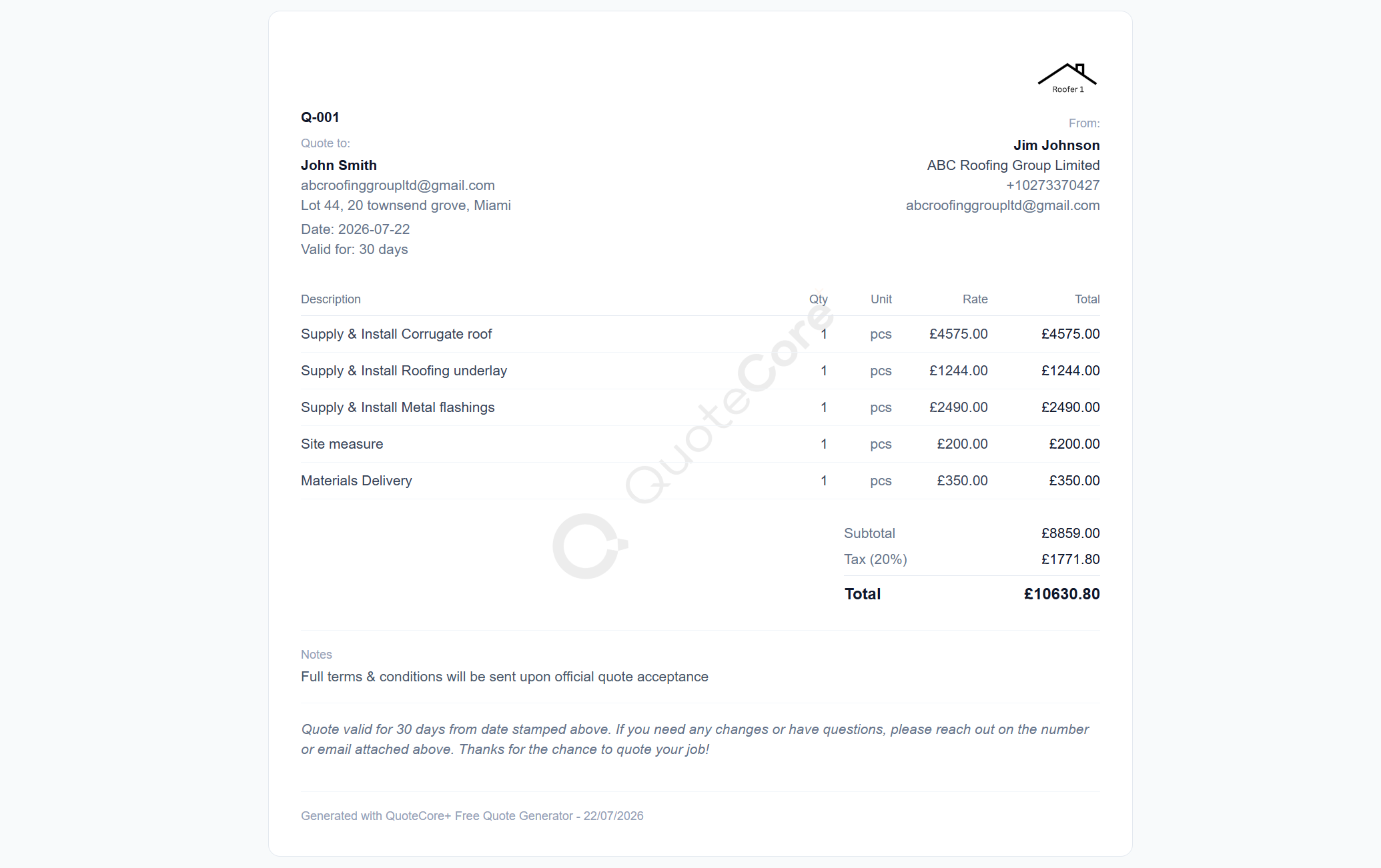 Free Quote Generator